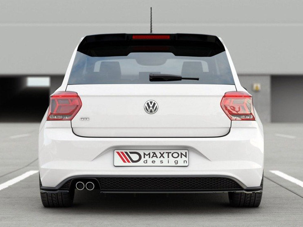 Rear Side Splitters V.2 compatible with Volkswagen Polo GTI / R-Line Mk6 - Carbon Look