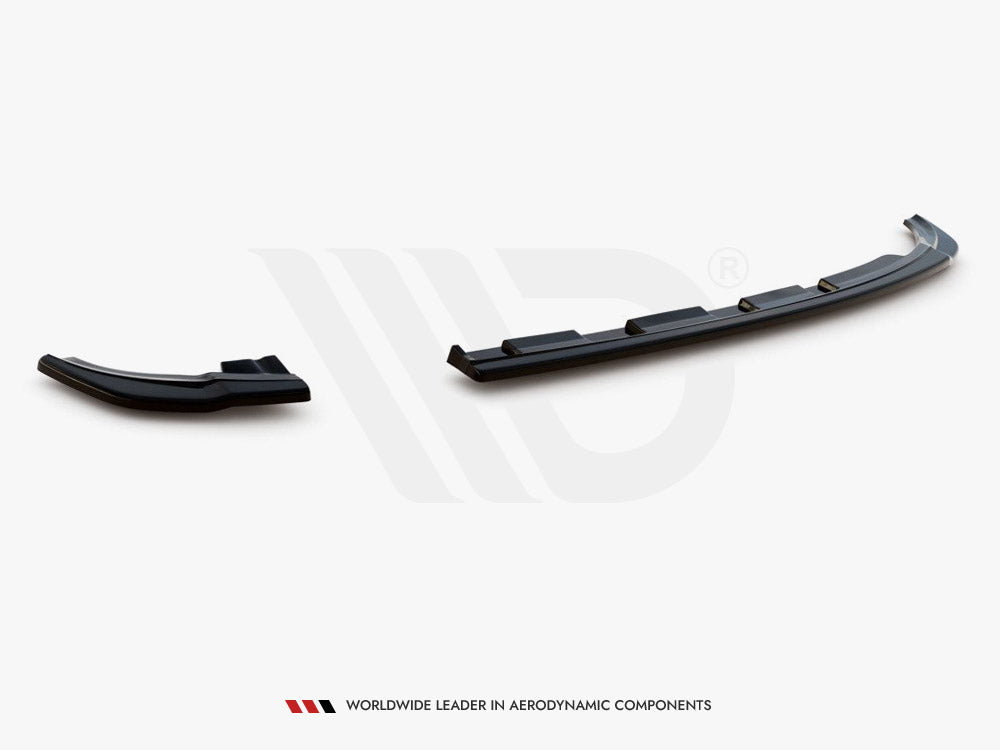 Rear Side Splitters V.2 compatible with Volkswagen Polo GTI / R-Line Mk6 - Carbon Look