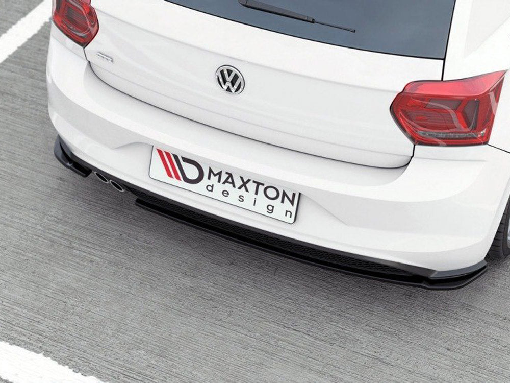 Rear Side Splitters V.2 compatible with Volkswagen Polo GTI / R-Line Mk6 - Carbon Look