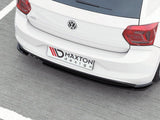 Rear Side Splitters V.2 compatible with Volkswagen Polo GTI / R-Line Mk6 - Carbon Look