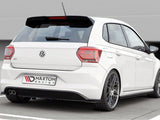 Rear Splitter (Vertical Bars) compatible with Volkswagen Polo GTI / R-Line Mk6 - Carbon Look