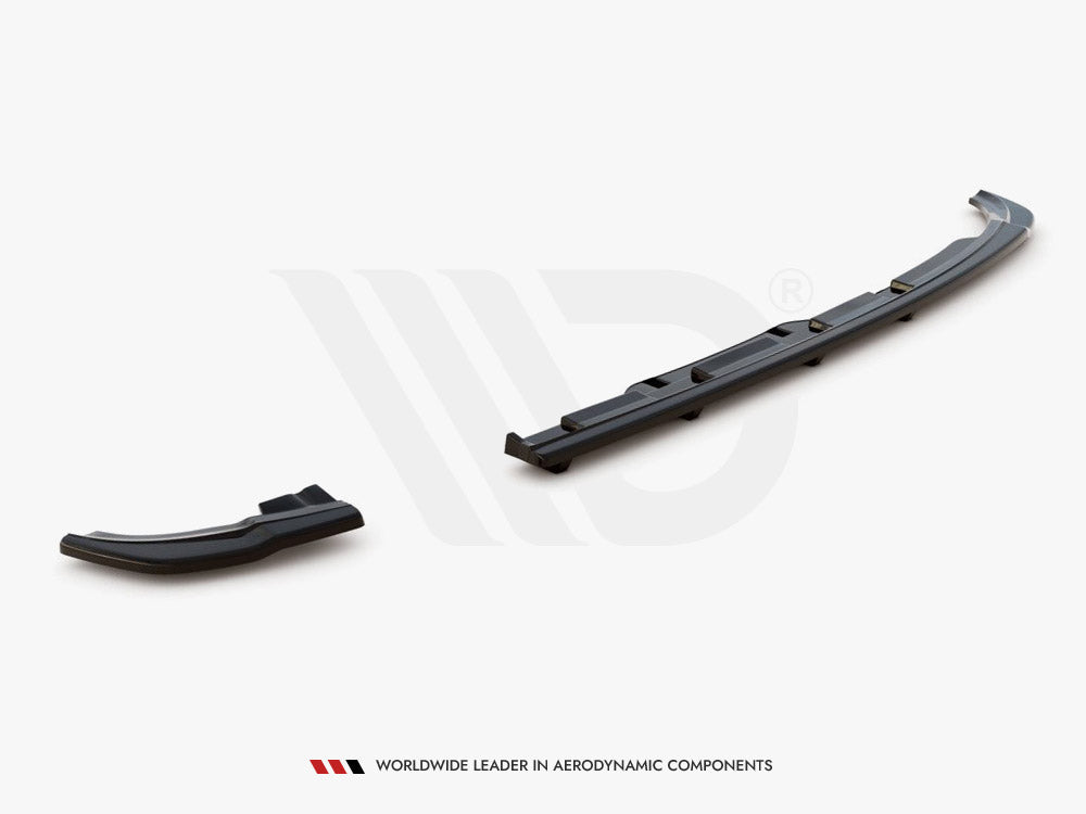 Rear Splitter (Vertical Bars) compatible with Volkswagen Polo GTI / R-Line Mk6 - Carbon Look