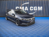 Front Splitter V.2 compatible with Volkswagen Passat B8 - Carbon Look