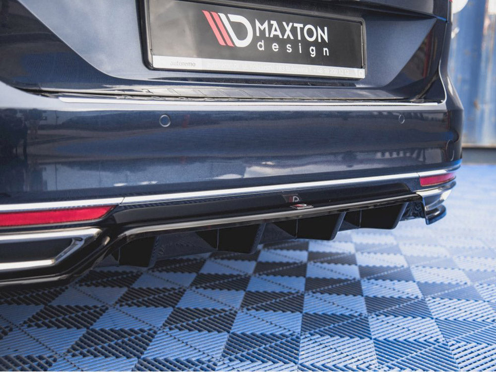 MAXTON DESIGN Central Rear Splitter (W/ Vertical Bars) VW Passat B8 (2014-2019)