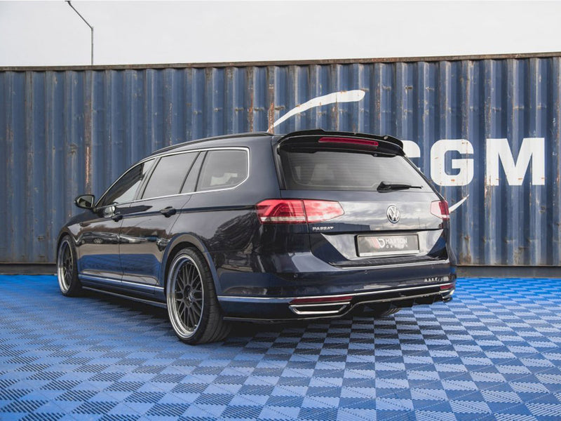 MAXTON DESIGN Central Rear Splitter (W/ Vertical Bars) VW Passat B8 (2014-2019)
