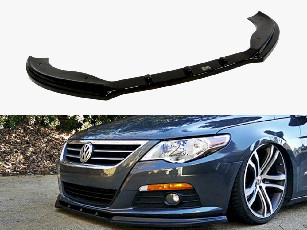 Front Splitter compatible with VW Passat CC Preface Model, Standard Bumper