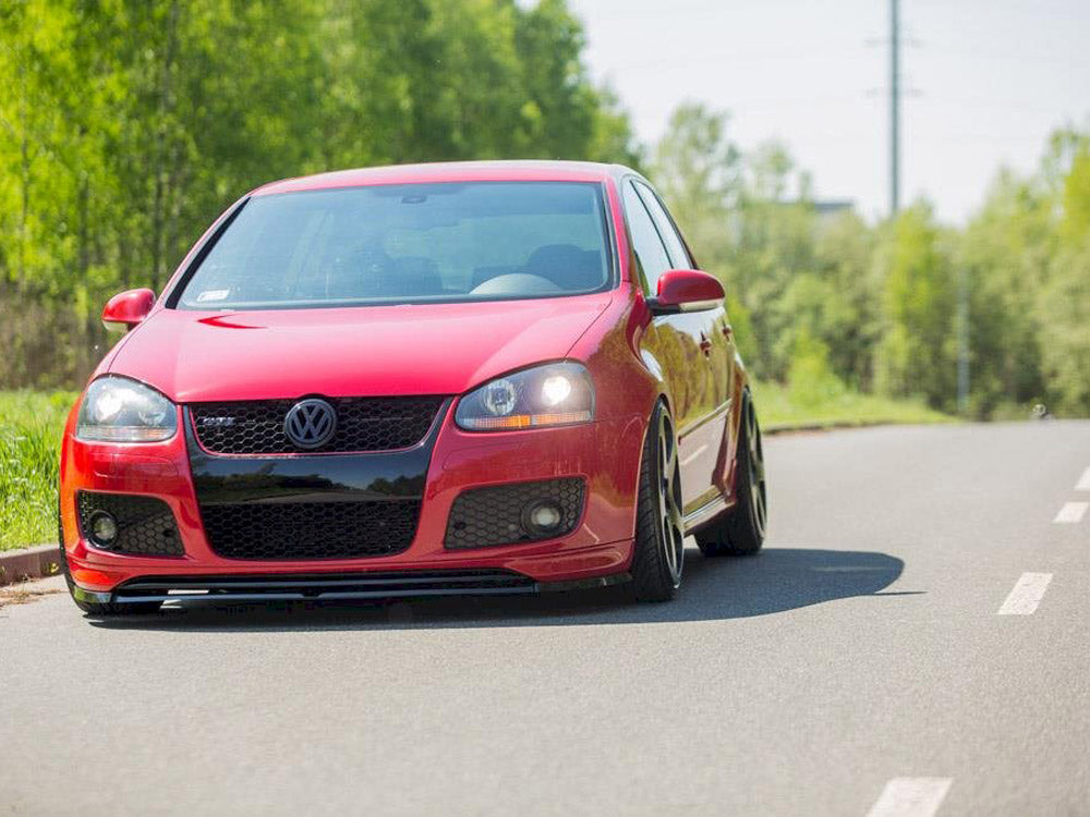 Front Splitter compatible with VW Golf V GTI (For GTI 30TH Front Bumper Spoiler) - Carbon Look