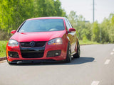 Front Splitter compatible with VW Golf V GTI (For GTI 30TH Front Bumper Spoiler) - Carbon Look