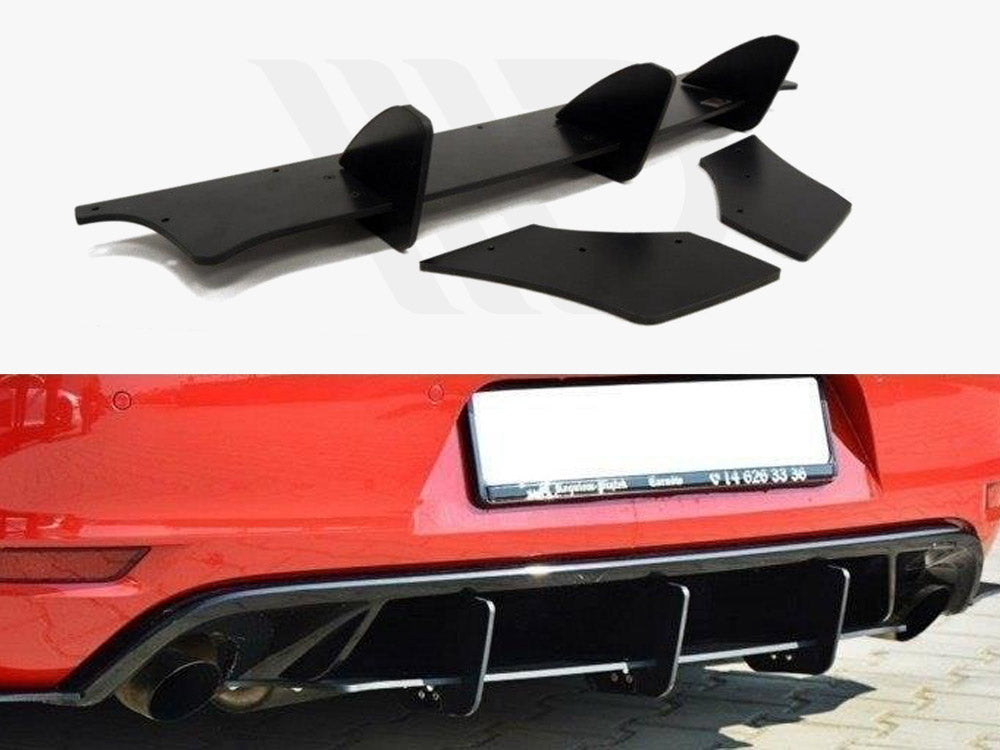 Rear Diffuser & Rear Side Splitters VW Golf MK6 GTI / 35TH