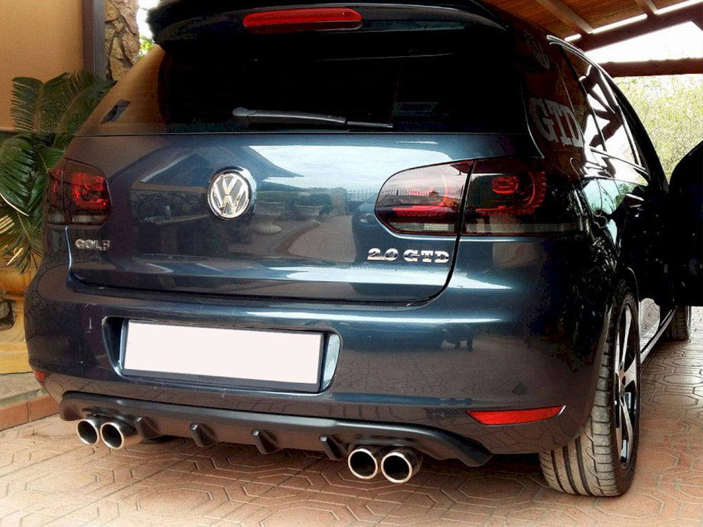 Rear Valance compatible with VW Golf VI With 2 Exhaust HOLE
