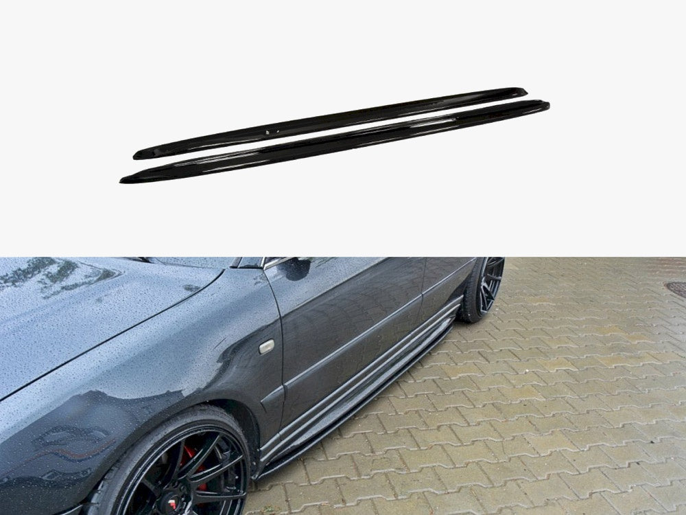 Side Skirts Diffusers compatible with Audi S4 B5 - Textured