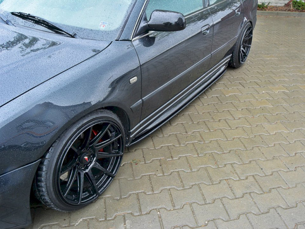Side Skirts Diffusers compatible with Audi S4 B5 - Textured