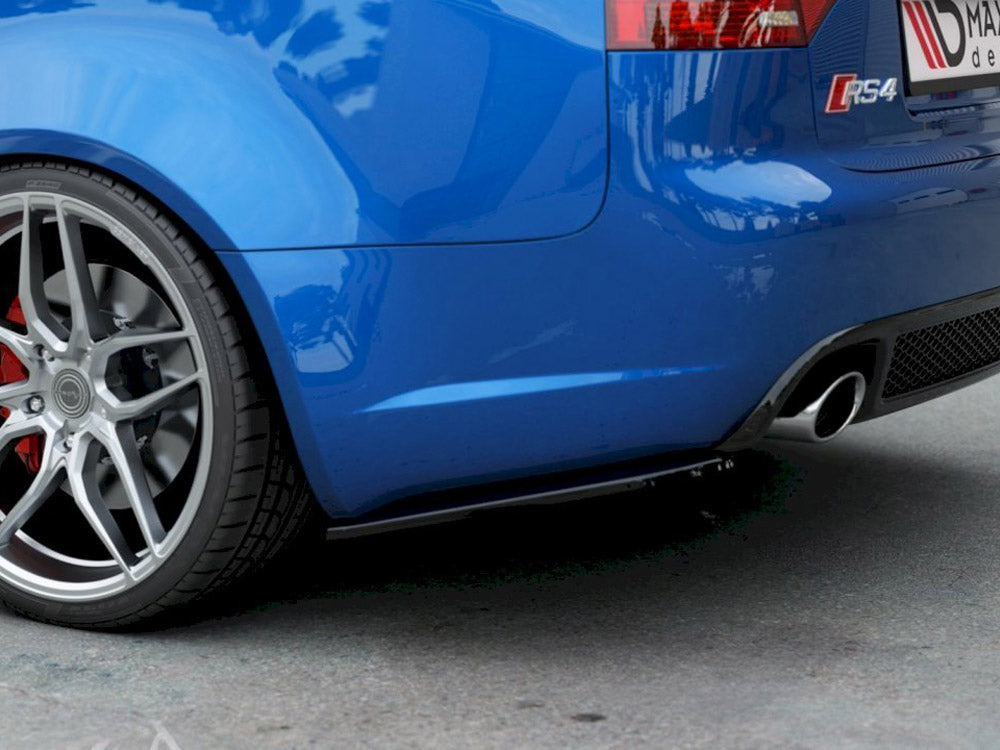 Rear Side Splitters V.1 compatible with Audi RS 4 Sedan B7