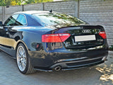 Central Rear Splitter compatible with Audi A5 S Line 8T - Carbon Look