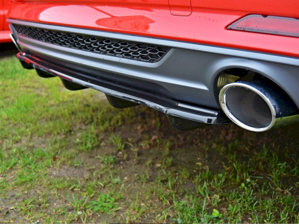 MAXTON DESIGN Central Rear Splitter (Vertical Bars) Audi A5 S-Line F5 Coupe / Sportback (2016-)