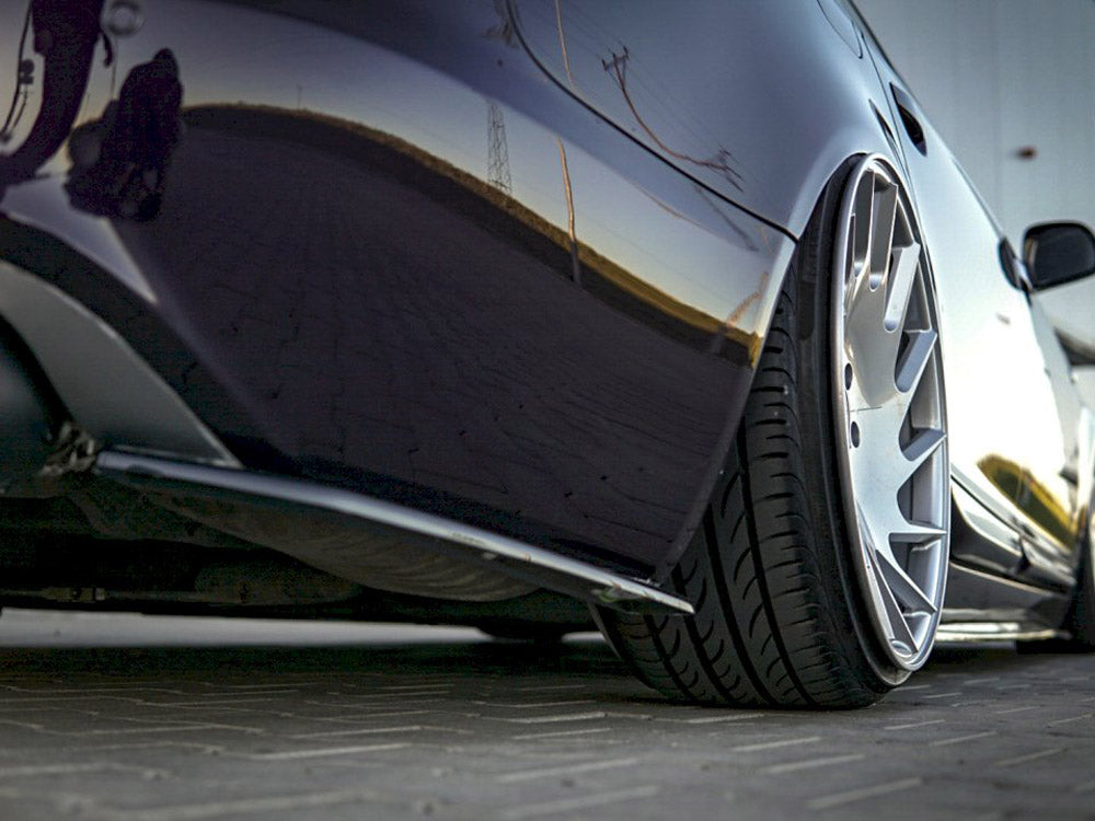 Rear Side Splitters compatible with Audi A6 C6 S Line Facelift Sedan (2008-2011) - Carbon Look