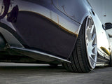 Rear Side Splitters compatible with Audi A6 C6 S Line Facelift Sedan (2008-2011) - Carbon Look