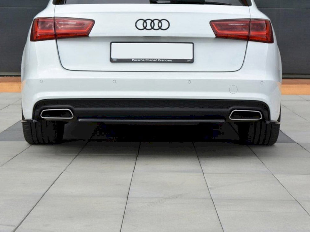 MAXTON DESIGN Central Rear Splitter Audi A6 S-Line C7 FL
