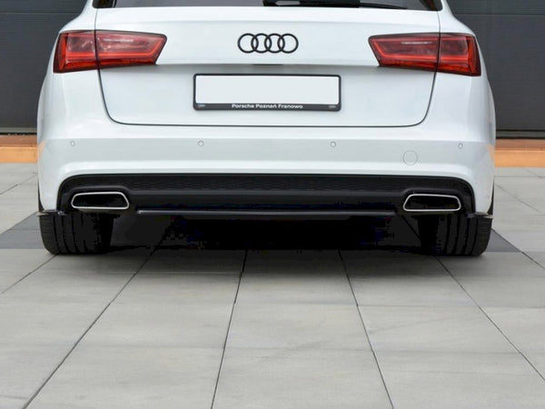 MAXTON DESIGN Central Rear Splitter Audi A6 S-Line C7 FL