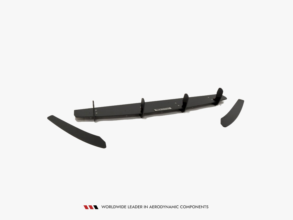 Rear Diffuser &amp; Rear Side Splitters compatible with Audi A6 S Line C7 (exhaust 2x1)