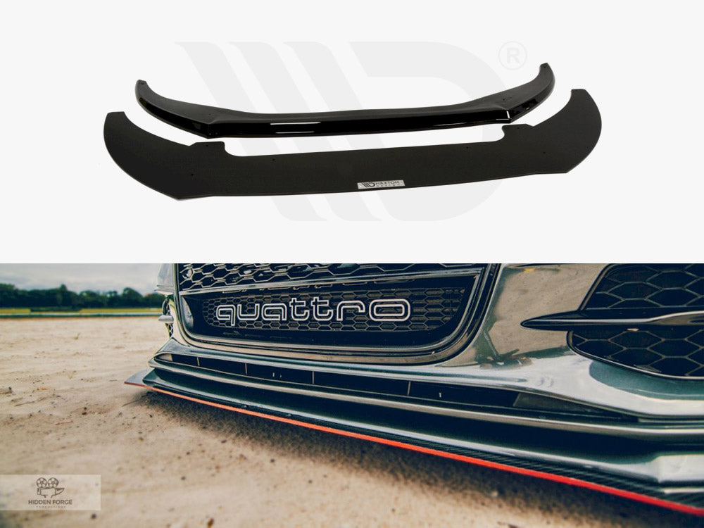 MAXTON DESIGN Front Racing Splitter Audi S6 / A6 C7 S-line (2 Splitters = 1 SET) (2011-2014)