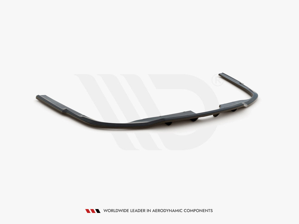 Central Rear Splitter (Vertical Bars) compatible with Audi A6 S Line C8 - Carbon Look