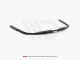 Central Rear Splitter (Vertical Bars) compatible with Audi A6 S Line C8 - Carbon Look