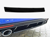 Central Rear Splitter compatible with VW Golf R Mk7 Estate - Carbon Look