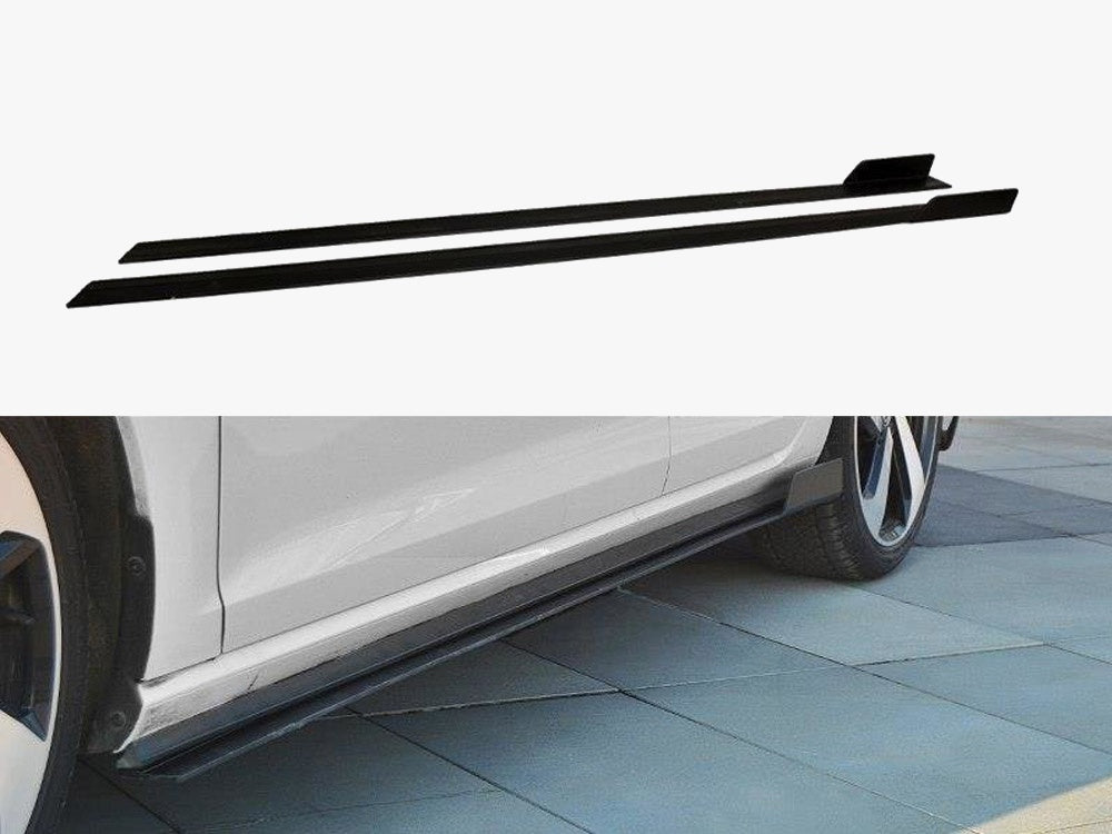 Racing Side Skirt Diffusers compatible with Volkswagen Golf GTI Mk7 Facelift