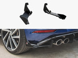 Street PRO Rear Side Splitters + Flaps compatible with Volkswagen Golf R Mk7 Facelift