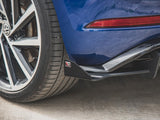 Street PRO Rear Side Splitters + Flaps compatible with Volkswagen Golf R Mk7 Facelift