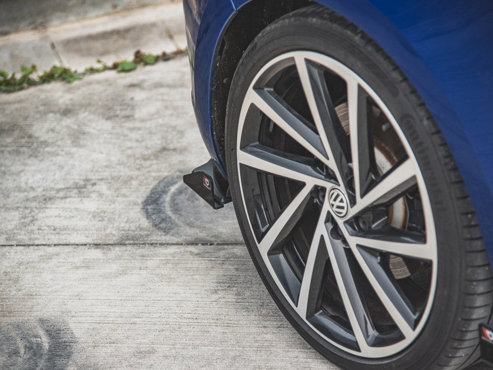 Street PRO Rear Side Splitters + Flaps compatible with Volkswagen Golf R Mk7 Facelift