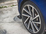 Street PRO Rear Side Splitters + Flaps compatible with Volkswagen Golf R Mk7 Facelift