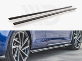 Maxton Racing Side Skirts Diffusers VW Golf 7 R / R-Line Facelift
