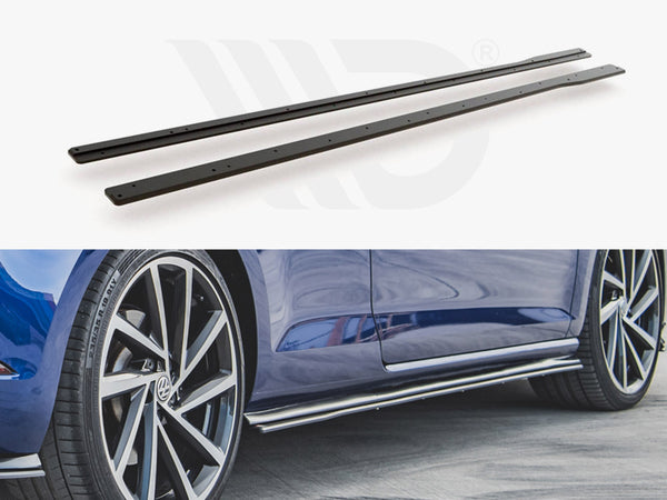 Maxton Racing Side Skirts Diffusers VW Golf 7 R / R-Line Facelift