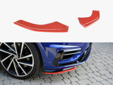 Front Splitter V.8 compatible with VW Golf 7 R / R-Line Facelift - Carbon Look