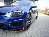 Front Splitter V.8 compatible with VW Golf 7 R / R-Line Facelift - Carbon Look