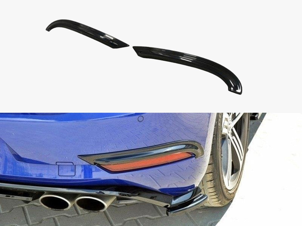 Rear Frames For Lights compatible with VW Golf 7 R / R-Line Facelift - Carbon Look