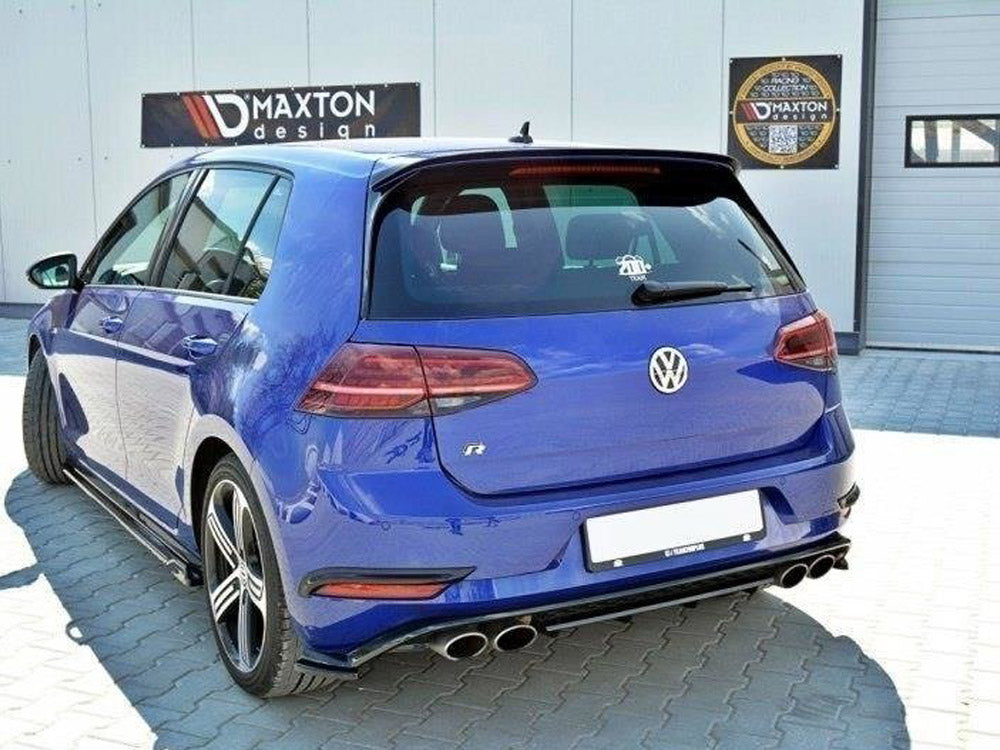 Rear Frames For Lights compatible with VW Golf 7 R / R-Line Facelift - Carbon Look