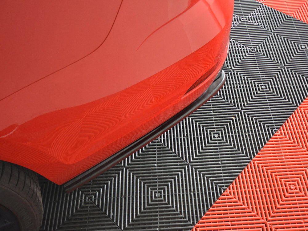 Rear Side Splitters V.1 compatible with VW Golf 7 R Variant Facelift - Carbon Look