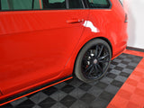 Rear Side Splitters V.2 compatible with VW Golf 7 R Variant Facelift - Carbon Look