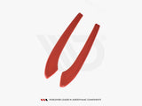 Rear Side Splitters V.2 compatible with VW Golf 7 R Variant Facelift - Carbon Look