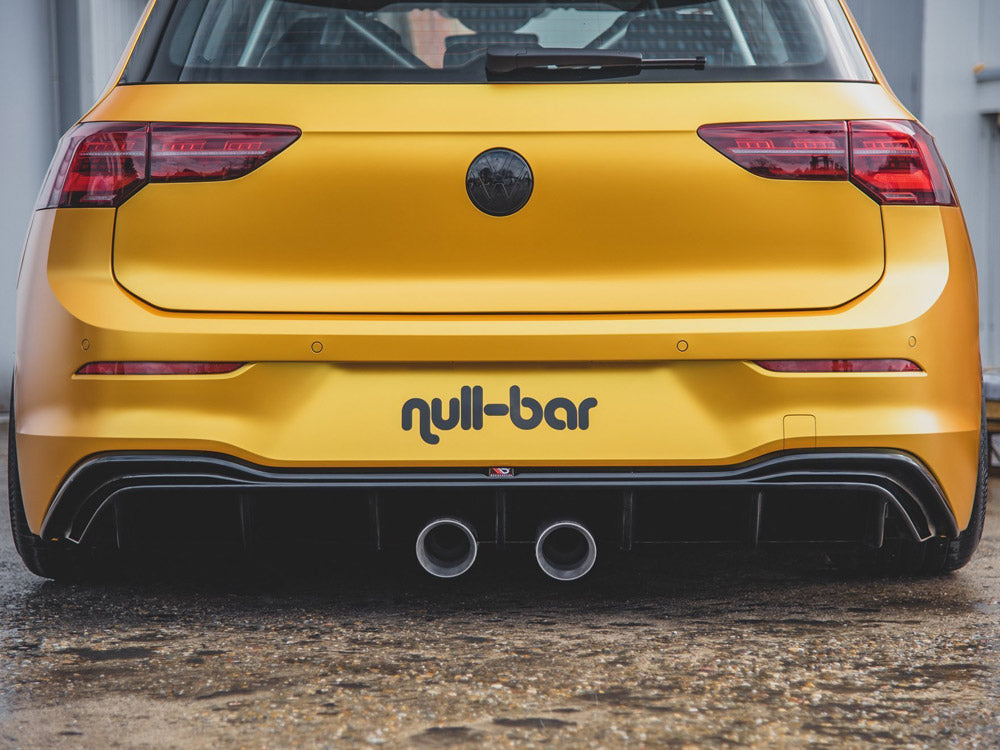 Rear Valance compatible with VW Golf Mk8 (R32 Look) - Carbon Look