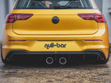 Rear Valance compatible with VW Golf Mk8 (R32 Look) - Carbon Look