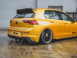 Rear Valance compatible with VW Golf Mk8 (R32 Look) - Carbon Look