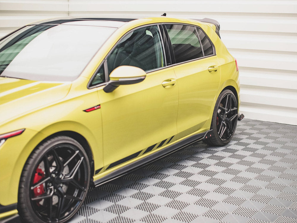 Side Skirts Diffusers V.2 + Flaps compatible with Volkswagen Golf GTI / GTE / GTI Clubsport / GTD / R-Line Mk8