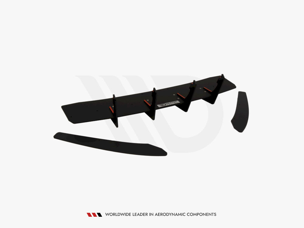 Rear Diffuser &amp; Rear Side Splitters compatible with Audi S6 C7 Facelift