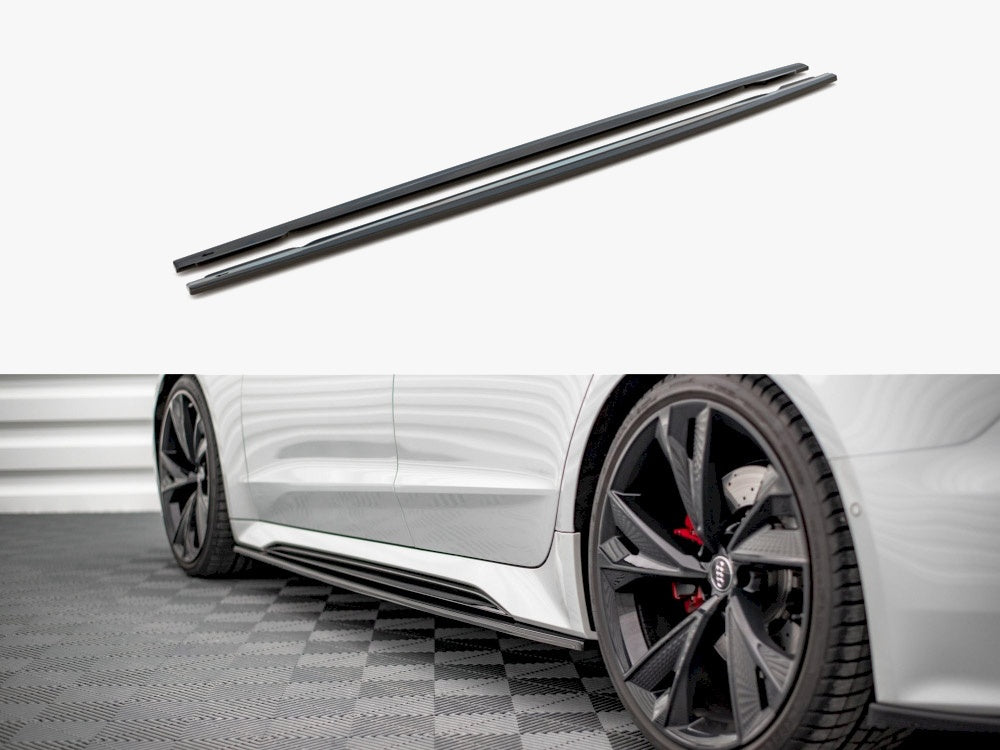 Side Skirts Splitters V.2 compatible with Audi RS 7 C8