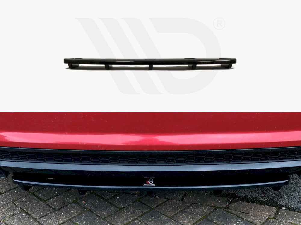 MAXTON DESIGN Central Rear Splitter (Vertical Bars) Audi A7 S-Line Facelift