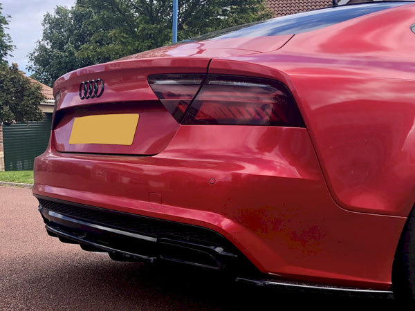 MAXTON DESIGN Central Rear Splitter (Vertical Bars) Audi A7 S-Line Facelift